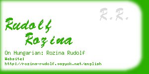 rudolf rozina business card
